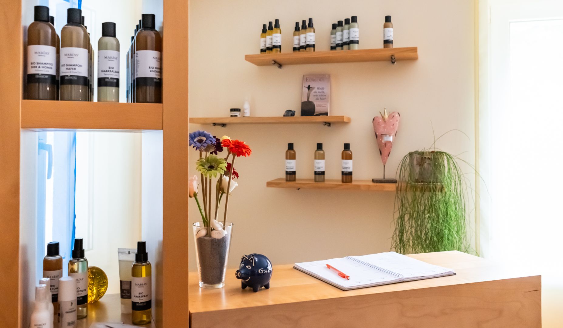 Naturprodukte im Salon